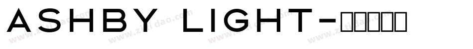 Ashby Light字体转换